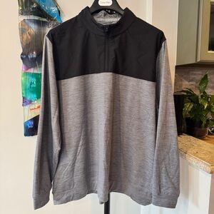 Puma Men's Black and Gray golf zip up